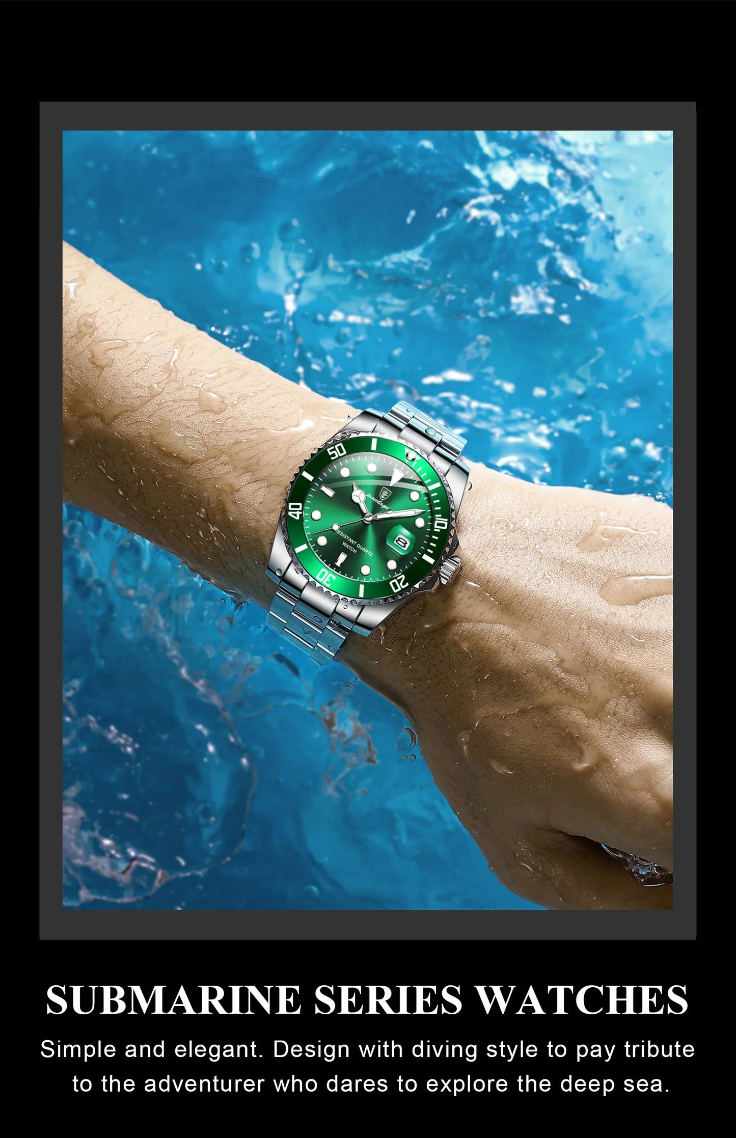 Full Calendar Business Watch – Luminous Dial with Stainless Steel Bracelet