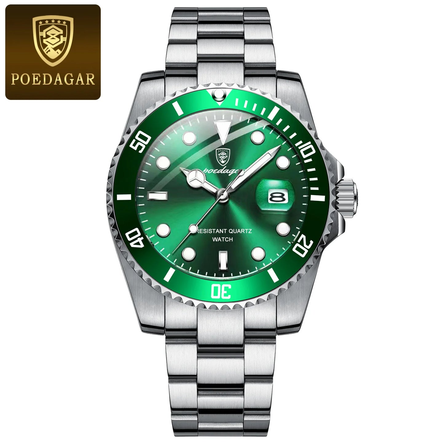 Full Calendar Business Watch – Luminous Dial with Stainless Steel Bracelet