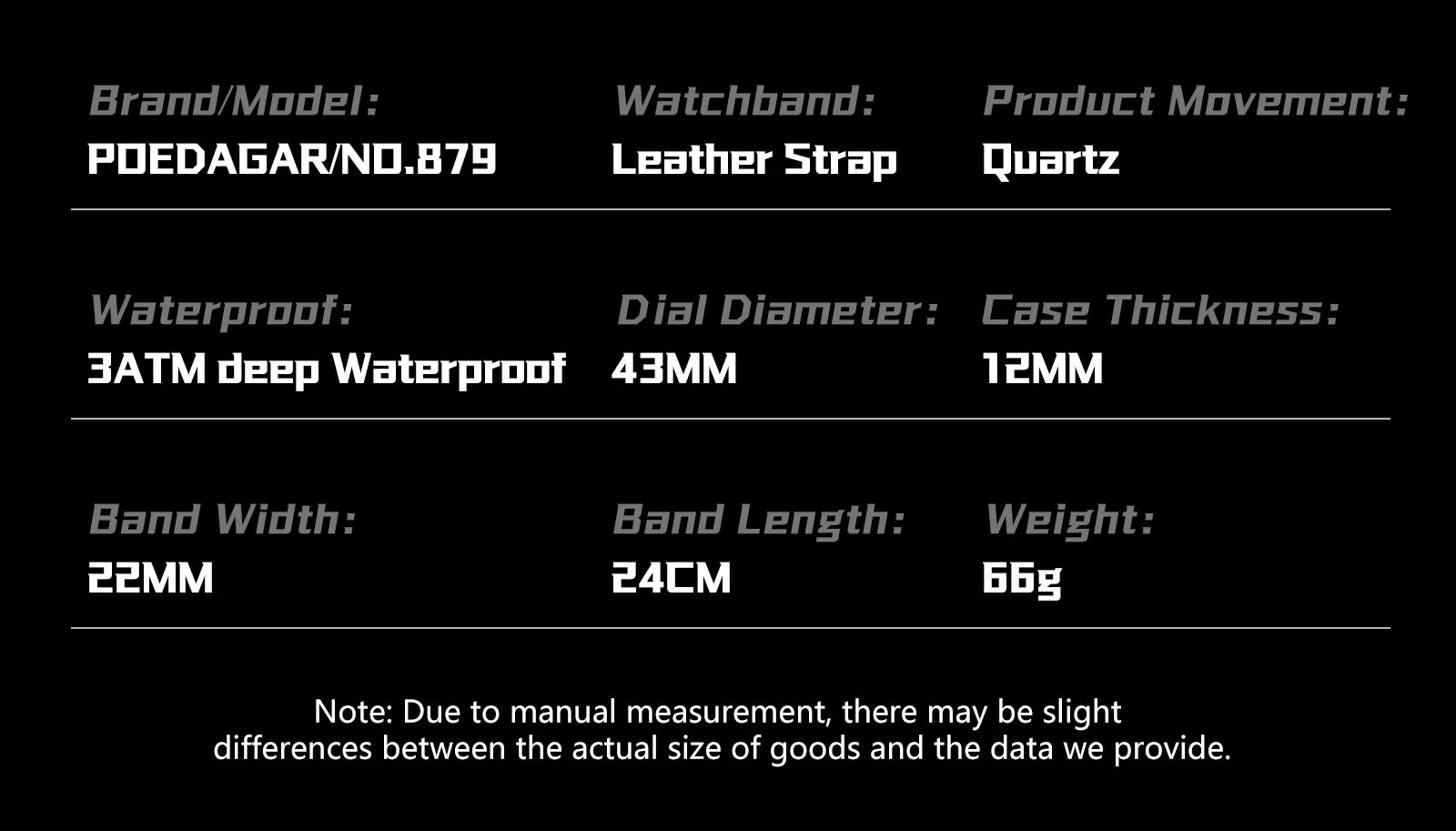 Premium Leather Chronograph Watch – Luminous Dial, Date Display, Quartz Movement